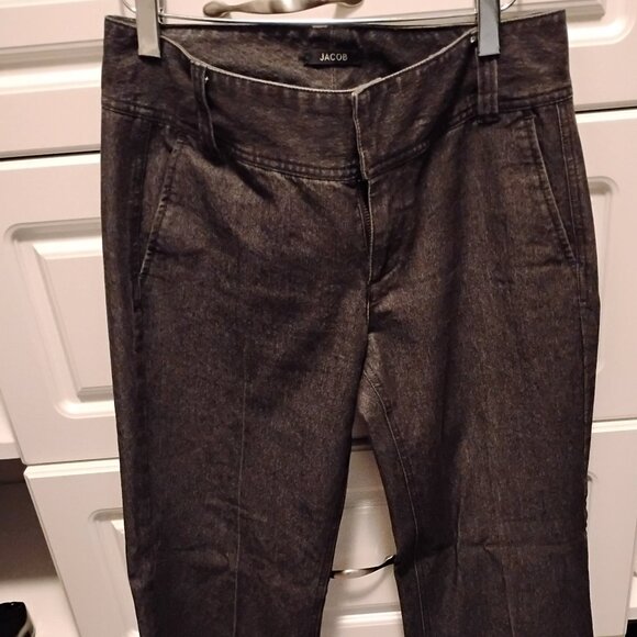 On Trend! Black Denim Wide Leg Trousers - Picture 6 of 6